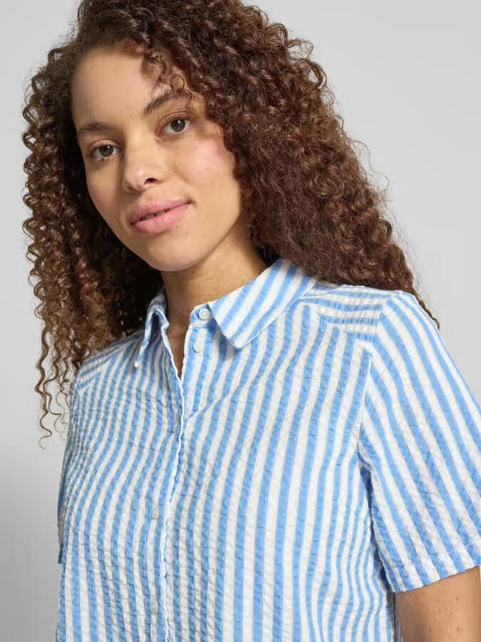 Pieces regular fit overhemdblouse van puur katoen model 'TINNA'