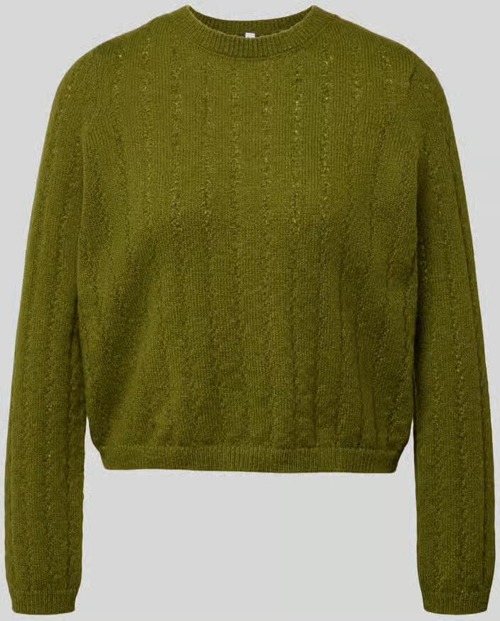 Pieces Regular fit pullover met geribde mouwboordjes model 'ADA'