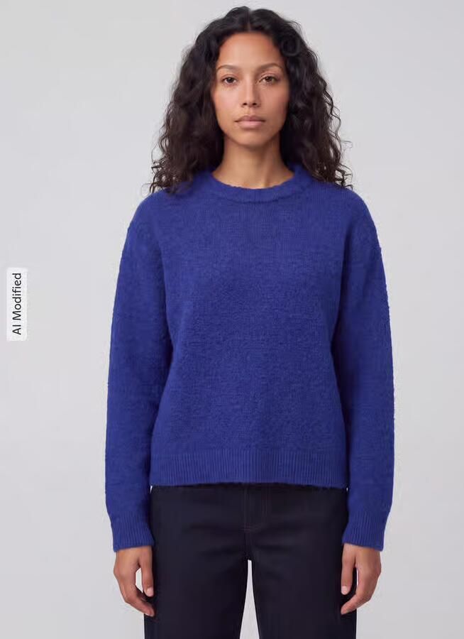Pieces Regular fit pullover met wol model 'ALLY' - Foto 3