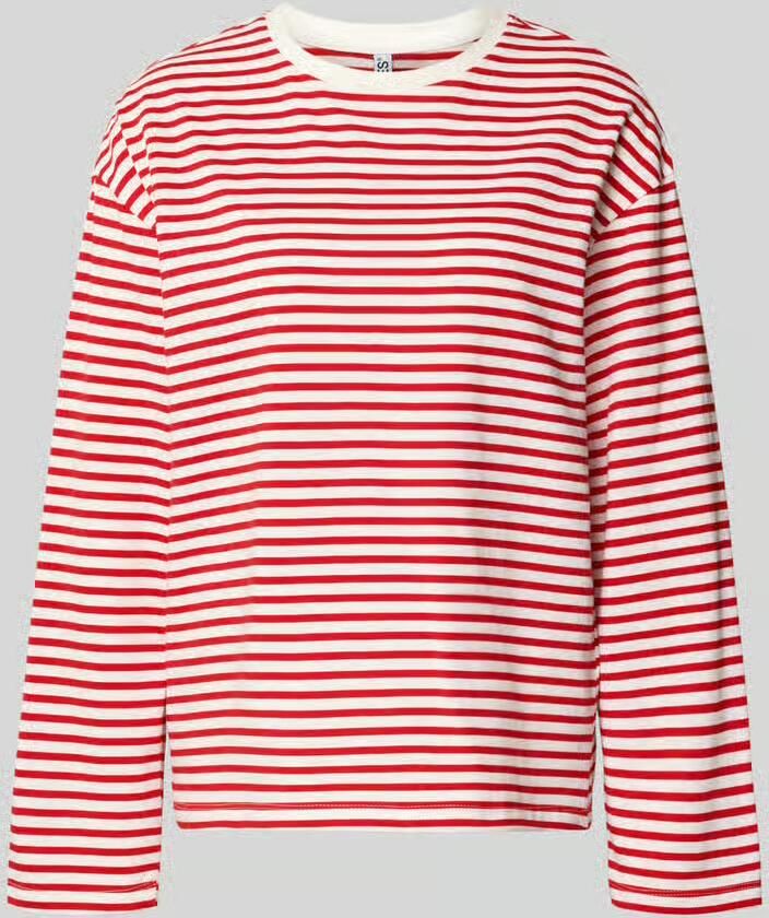 Pieces Regular fit shirt met lange mouwen van katoenmix model 'SADIE'