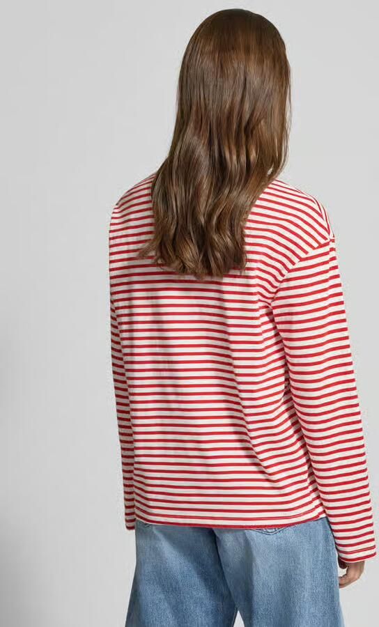 Pieces Regular fit shirt met lange mouwen van katoenmix Model 'SADIE' - Foto 4