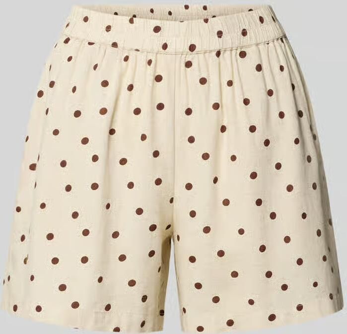 Pieces regular fit stoffen shorts van mix van viscose en linnen model 'Pia' - Foto 2