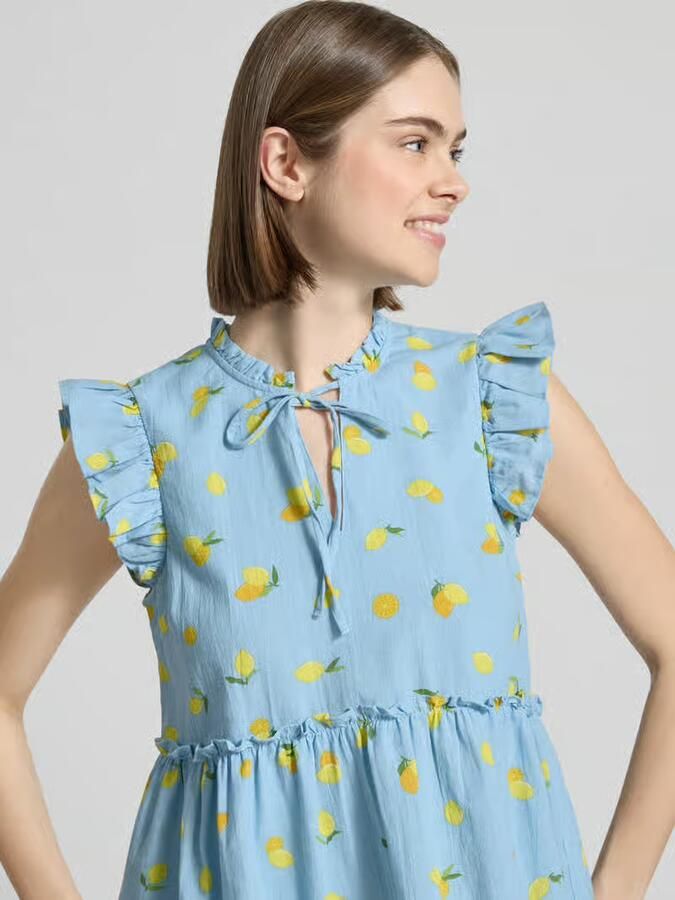 Pieces regular fit strikblouse van puur katoen model 'EMMA'