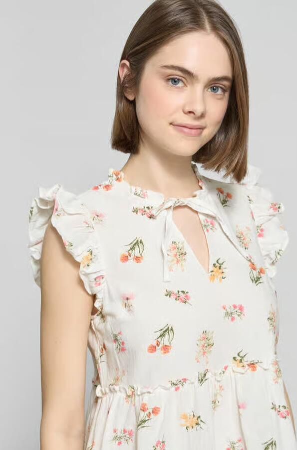 Pieces regular fit strikblouse van puur katoen model 'EMMA'