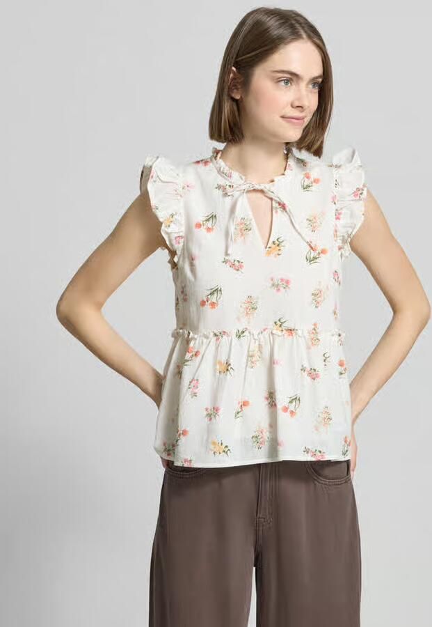 Pieces regular fit strikblouse van puur katoen model 'EMMA' - Foto 2
