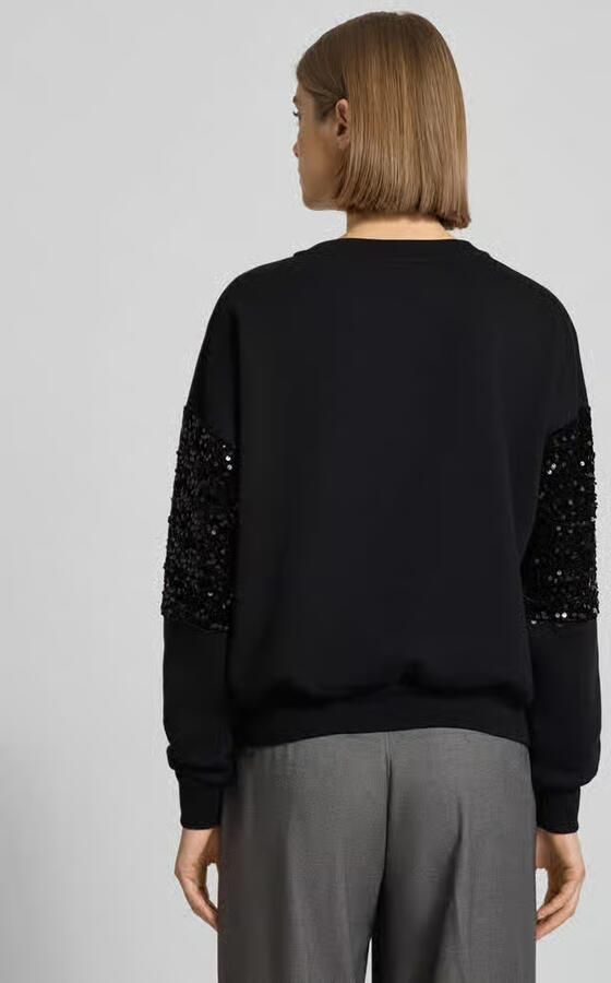 Pieces Regular fit sweatshirt van katoenmix met pailletten model 'NANCY'