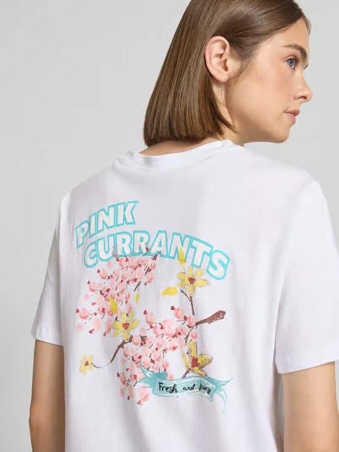 Pieces regular fit T-shirt van puur katoen model 'BRIANNA'
