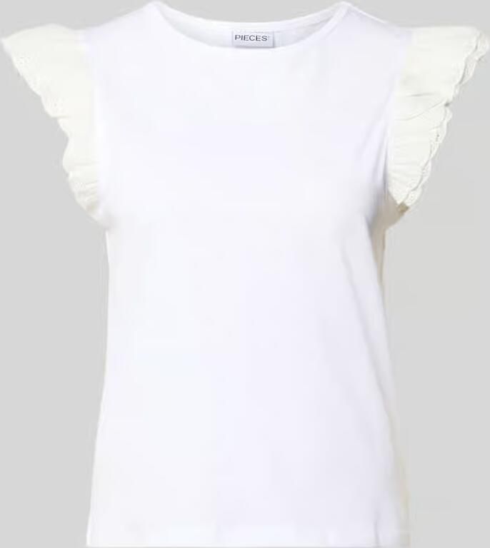 Pieces regular fit T-shirt van puur katoen model 'PANDRIA' - Foto 2