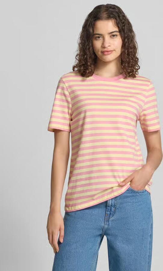 Pieces Regular fit t-shirt van puur katoen model 'RIA' - Foto 4