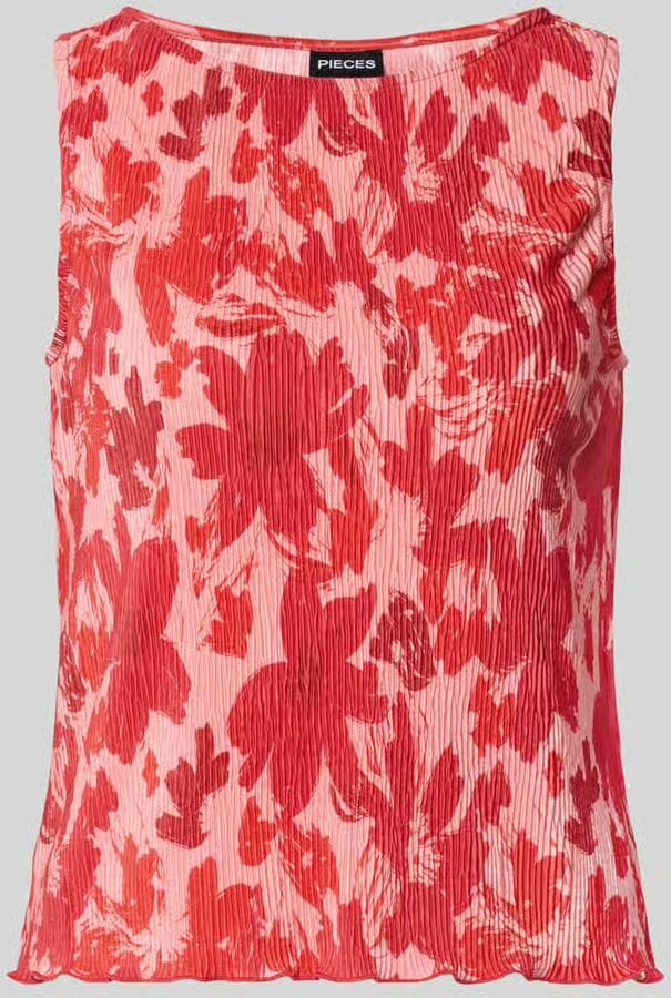 Pieces regular fit tank top met all-over motief model 'FLORA' - Foto 2