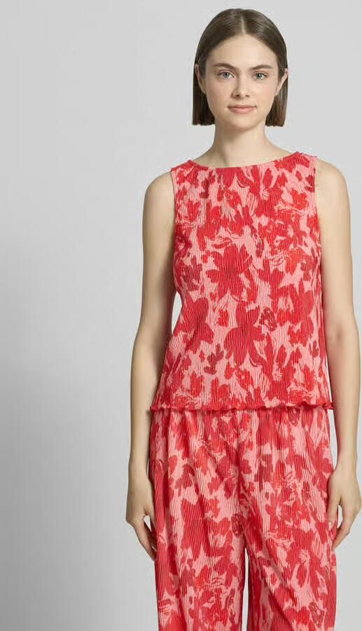 Pieces regular fit tank top met all-over motief model 'FLORA' - Foto 3