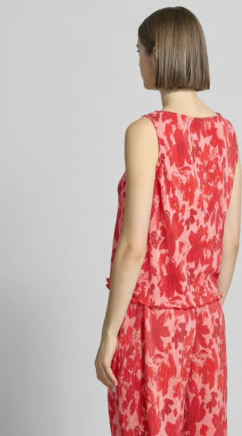 Pieces regular fit tank top met all-over motief model 'FLORA' - Foto 4