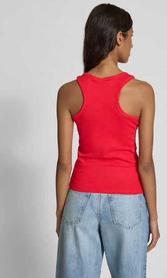 Pieces Regular fit tanktop in riblook model 'RUKA'
