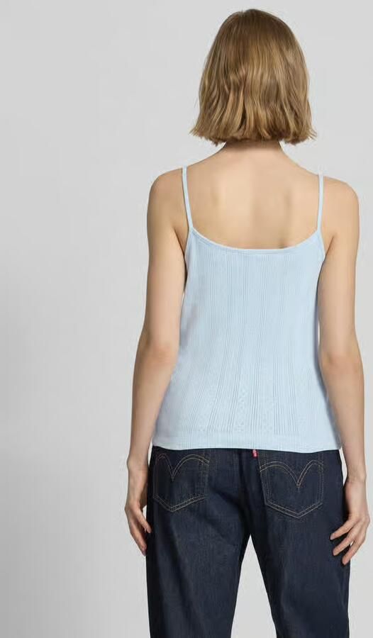 Pieces Slim fit top met bandjes van puur katoen model 'MARIE'