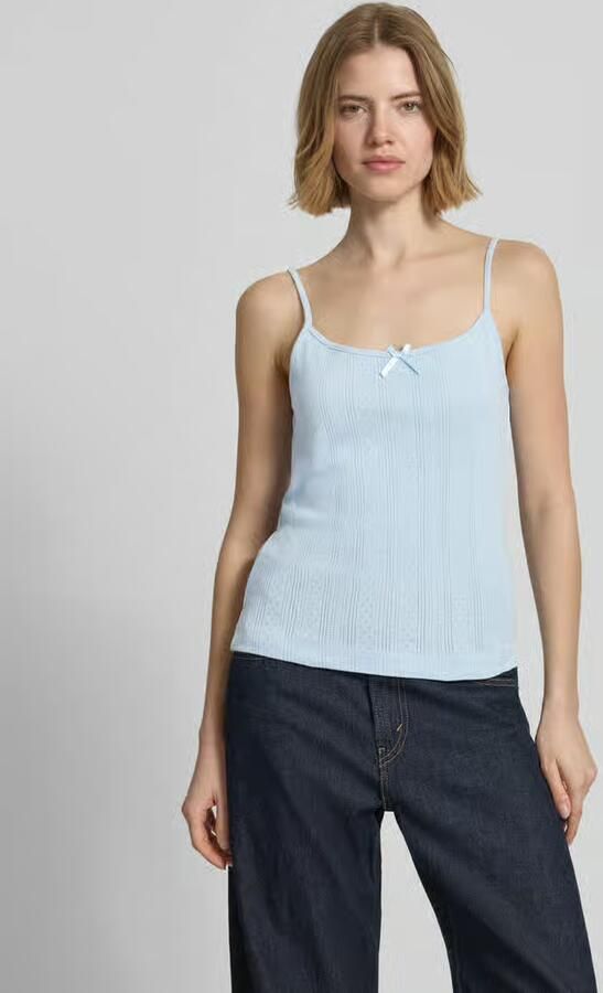 Pieces Slim fit top met bandjes van puur katoen model 'MARIE' - Foto 3