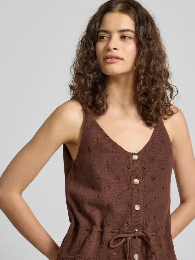 Pieces regular fit tanktop van puur katoen model 'PUKA'