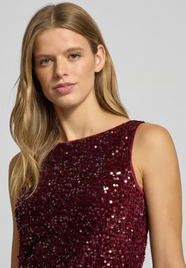 Pieces Regular fit top met pailletten van fluweel model 'KAM' - Foto 2
