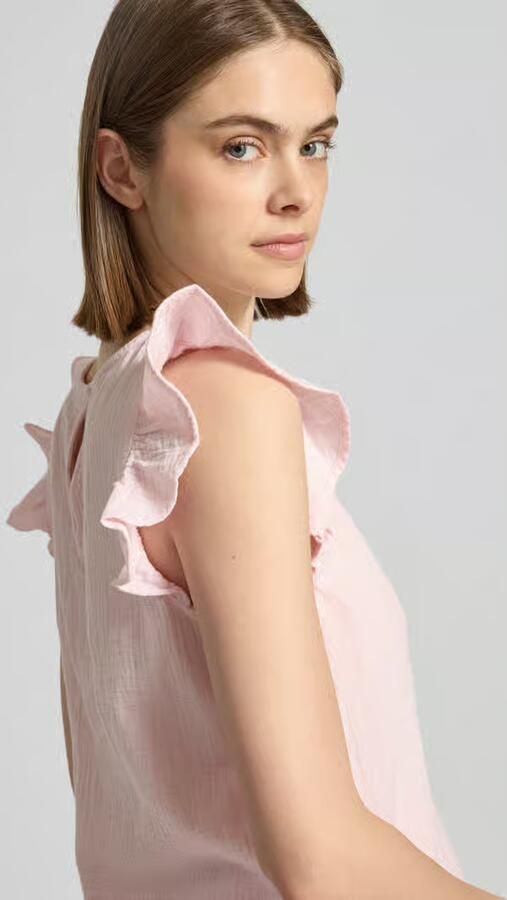 Pieces regular fit top van zuivere katoen model 'SASTINA'