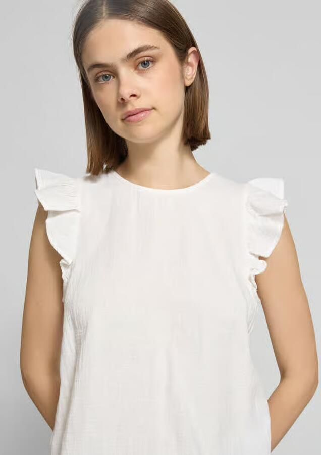 Pieces regular fit top van zuivere katoen model 'SASTINA'