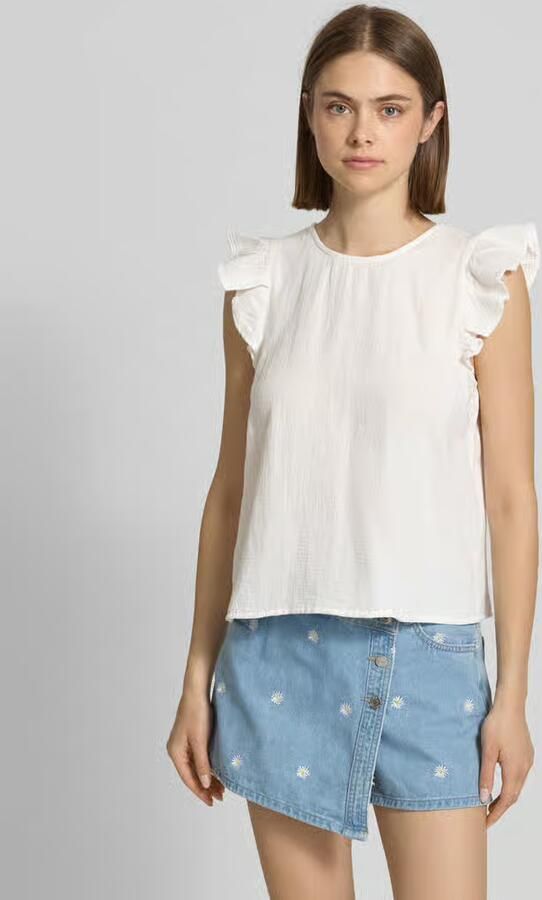 Pieces regular fit top van zuivere katoen model 'SASTINA' - Foto 3