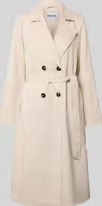 Pieces Regular fit trenchcoat met tailleriem om te strikken Model 'SCARLETT' - Foto 4
