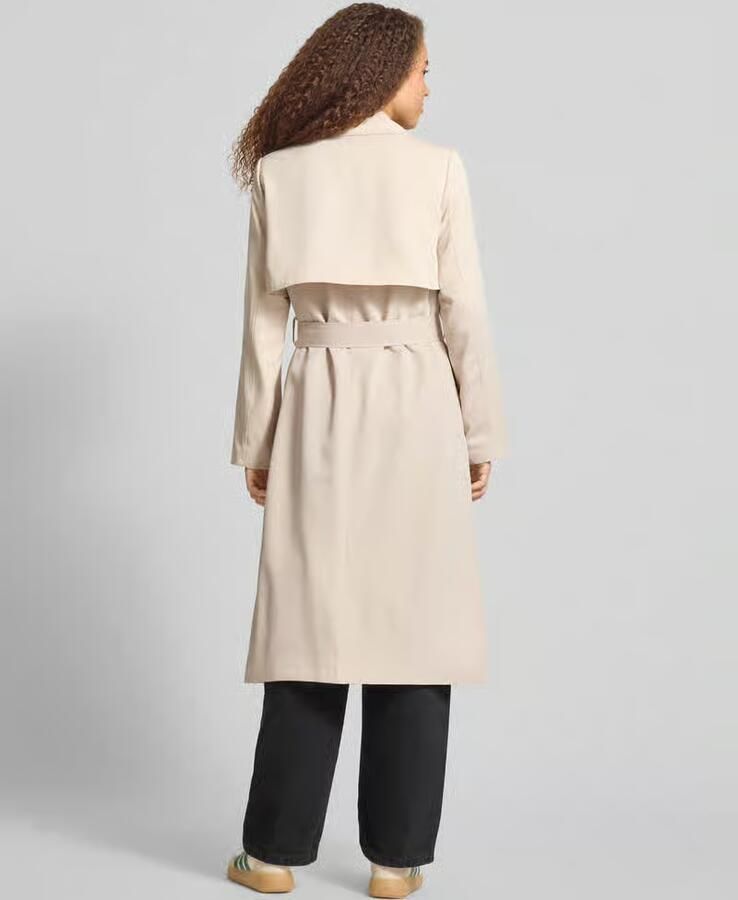 Pieces Regular fit trenchcoat met tailleriem om te strikken Model 'SCARLETT' - Foto 5