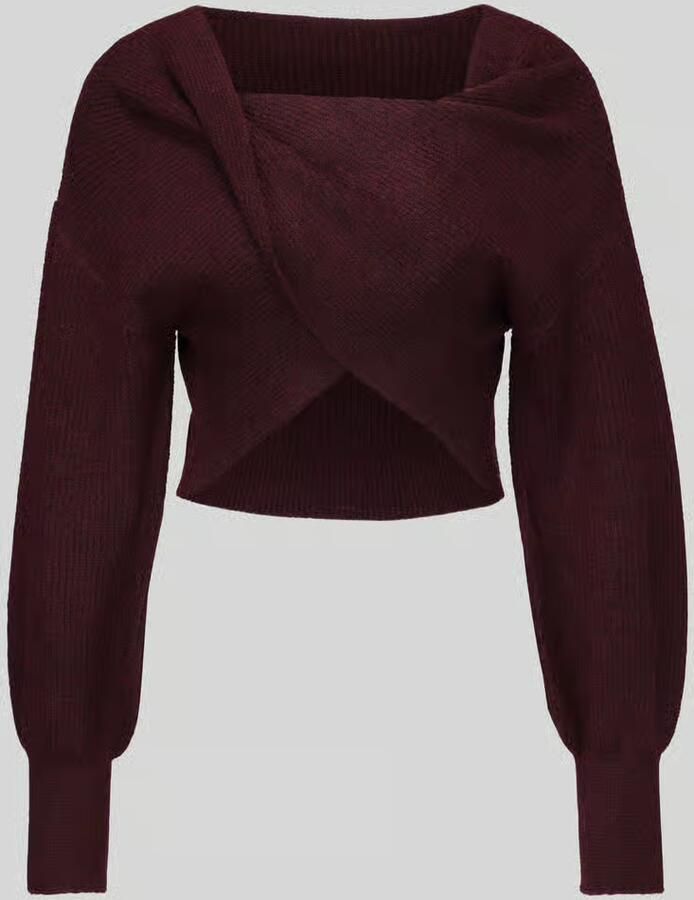 Pieces regular fit trui in wikkel-look model 'AVA'
