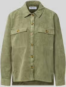 Pieces relaxed fit blouse met lange mouwen in corduroy look model 'EFFI' - Foto 5