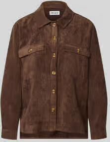 Pieces relaxed fit blouse met lange mouwen in corduroy look model 'EFFI'