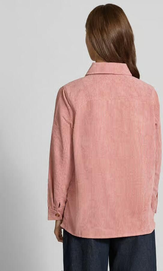 Pieces relaxed fit blouse met lange mouwen in corduroy look model 'EFFI' - Foto 3