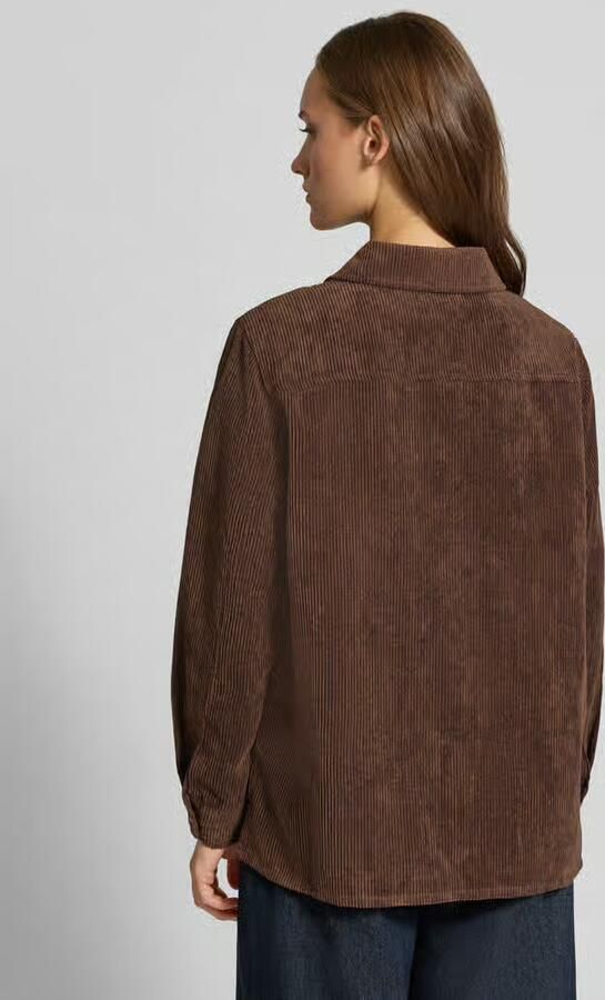 Pieces relaxed fit blouse met lange mouwen in corduroy look model 'EFFI' - Foto 3