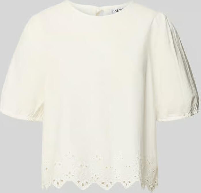 Pieces relaxed fit blousetop van puur katoen model 'ALMINA' - Foto 2