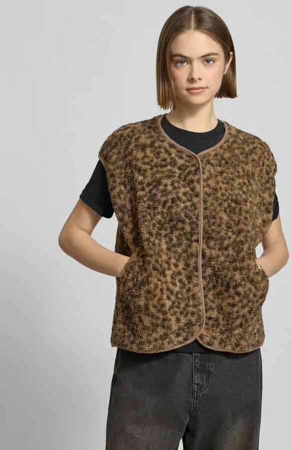 Pieces Relaxed fit bodywarmer in luipaardlook model 'KATTY' - Foto 5