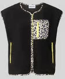 Pieces relaxed fit bodywarmer in teddylook model 'KATTY'