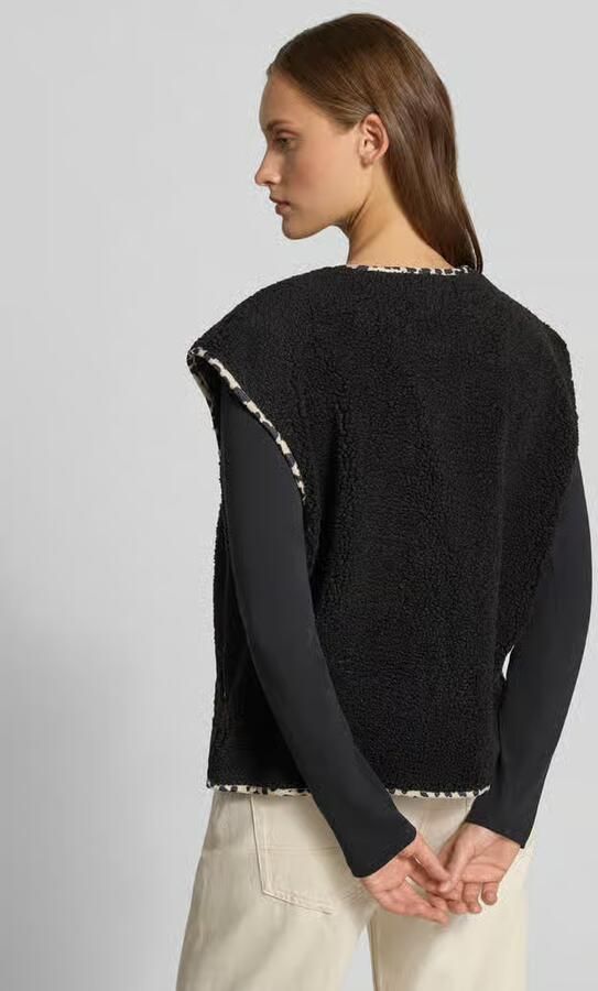 Pieces relaxed fit bodywarmer in teddylook model 'KATTY' - Foto 3