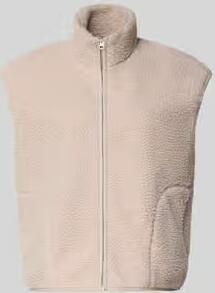 Pieces Comfort fit gilet van teddybont met opstaande kraag model 'SADIA' - Foto 7