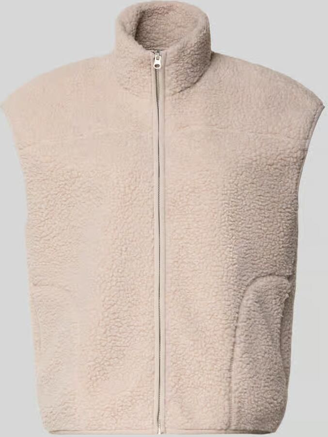 Pieces Comfort fit gilet van teddybont met opstaande kraag model 'SADIA' - Foto 2