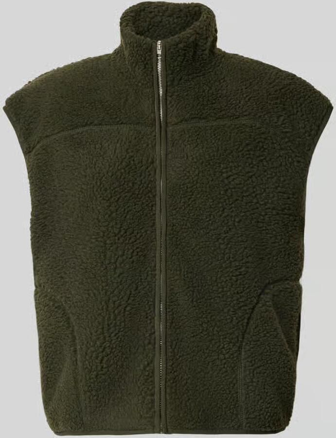 Pieces relaxed fit bodywarmer in teddylook model 'SADIA'