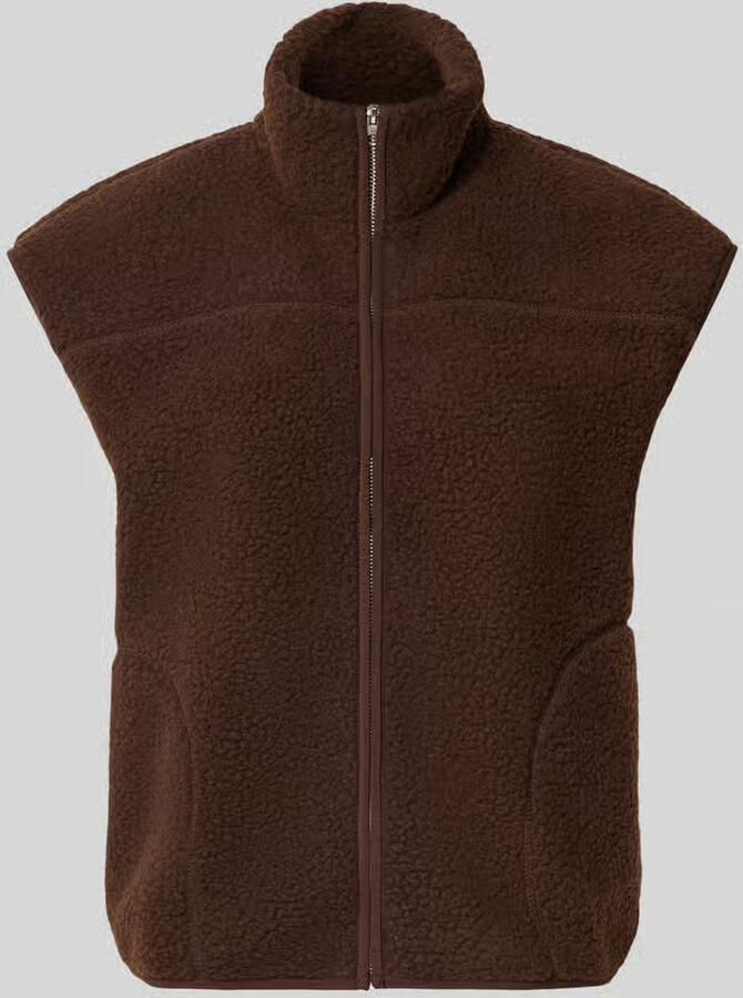 Pieces relaxed fit bodywarmer in teddylook model 'SADIA'