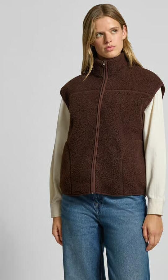 Pieces relaxed fit bodywarmer in teddylook model 'SADIA' - Foto 3