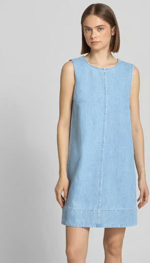 Pieces relaxed fit denimjurk van puur katoen model 'FLORA' - Foto 3