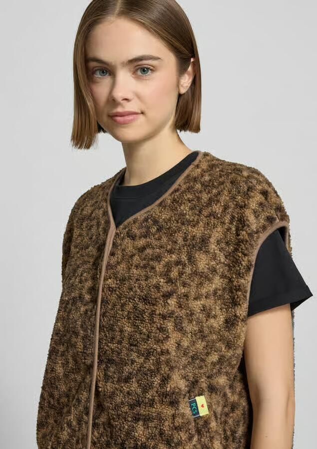 Pieces Relaxed fit gilet in luipaardlook model 'KATTY' - Foto 2