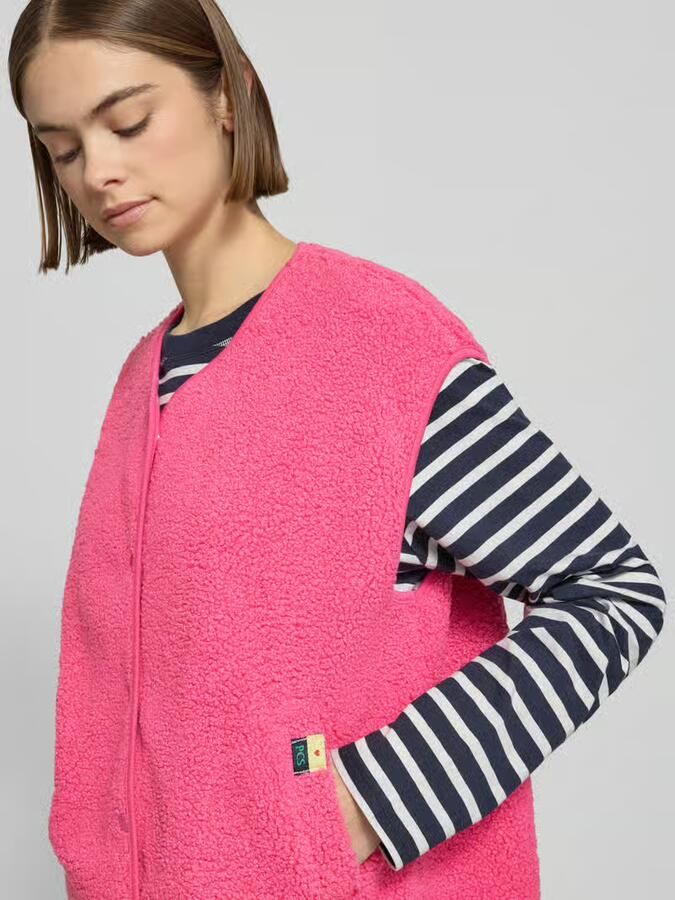 Pieces Relaxed fit gilet met drukknoopsluiting model 'KATTY' - Foto 2