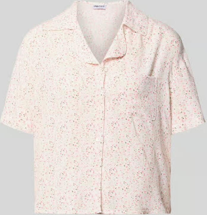 Pieces relaxed fit overhemdblouse van pure viscose model 'BARRI' - Foto 2