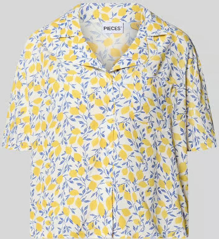 Pieces relaxed fit overhemdblouse van pure viscose model 'BARRI' - Foto 2