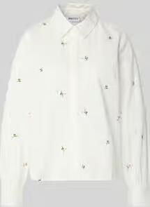 Pieces relaxed fit overhemdblouse van puur katoen model 'GENEVA'