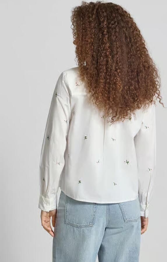Pieces relaxed fit overhemdblouse van puur katoen model 'GENEVA' - Foto 2