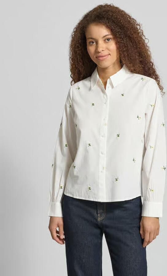 Pieces relaxed fit overhemdblouse van puur katoen model 'GENEVA' - Foto 4