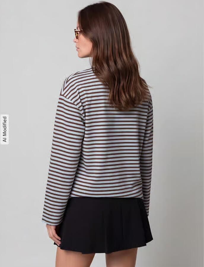 Pieces relaxed fit shirt met lange mouwen van katoenmix model 'ADIE' - Foto 2