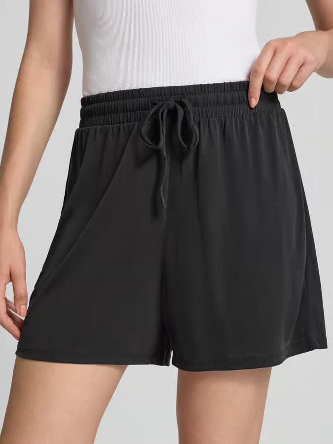 Pieces relaxed fit stoffen shorts van viscosemix model 'ANORA' - Foto 6